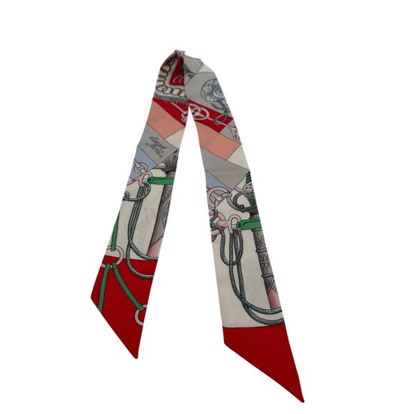 Hermes Cliquetis Twilly in a red - Picture 3 of 5